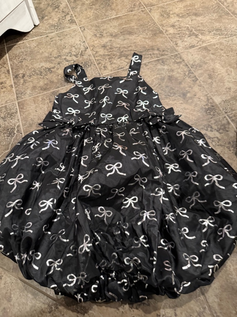 ❤️‍🔥Audrey Camille Black with silver Bow dress